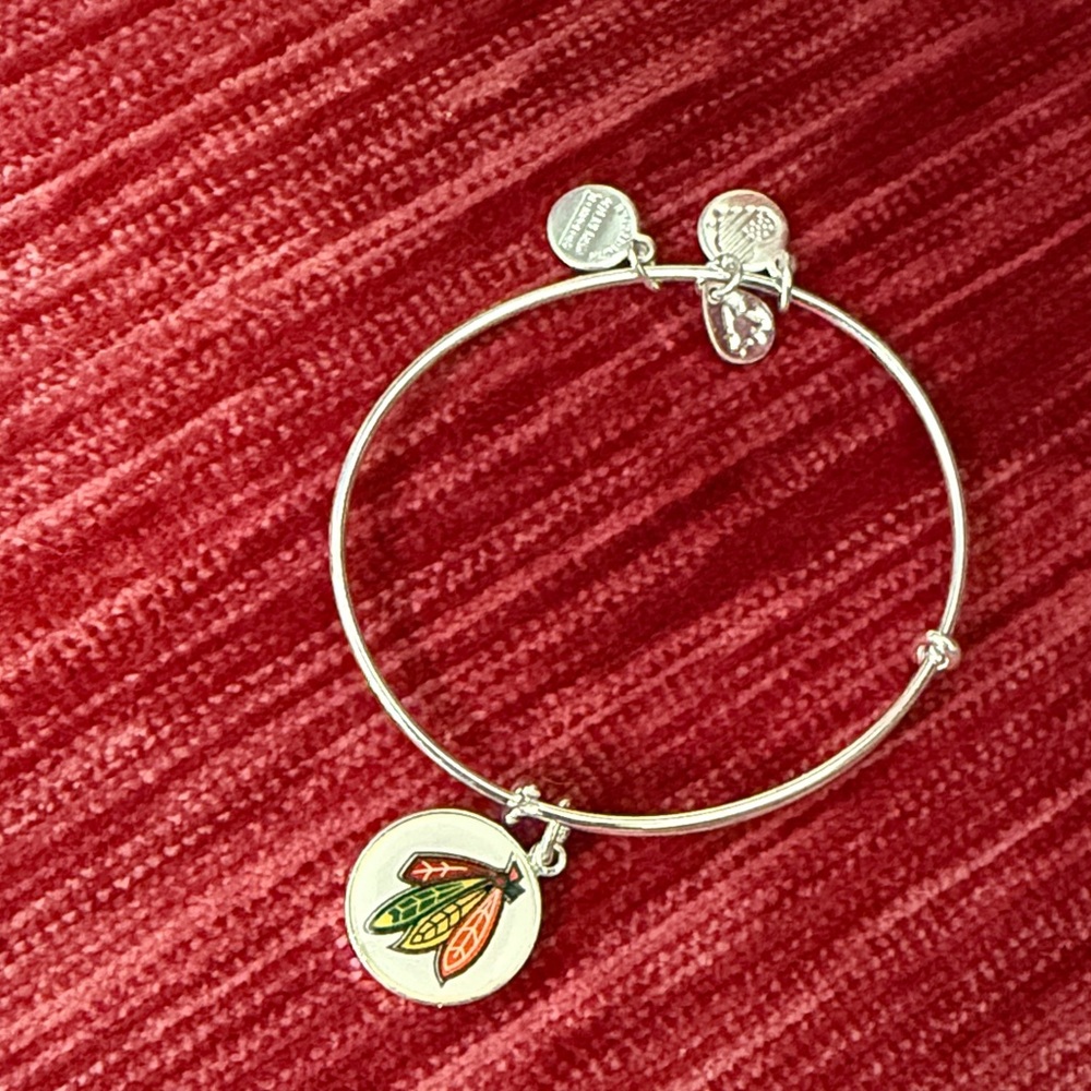 Alex and Ani Silver Chicago Blackhawks Bracelet